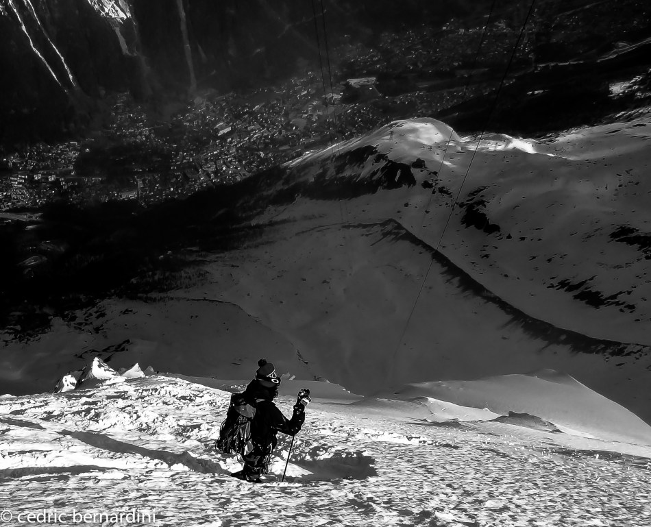  it is my friend Brett lotz last day , the north face of the midi is good. I had (no choice)  but to take him down that face. i was dragging my feet ,  and didnt even take my camera (too worried somehow) . I should have, it was a fun day. Here a picture of me taken by brett lotz.