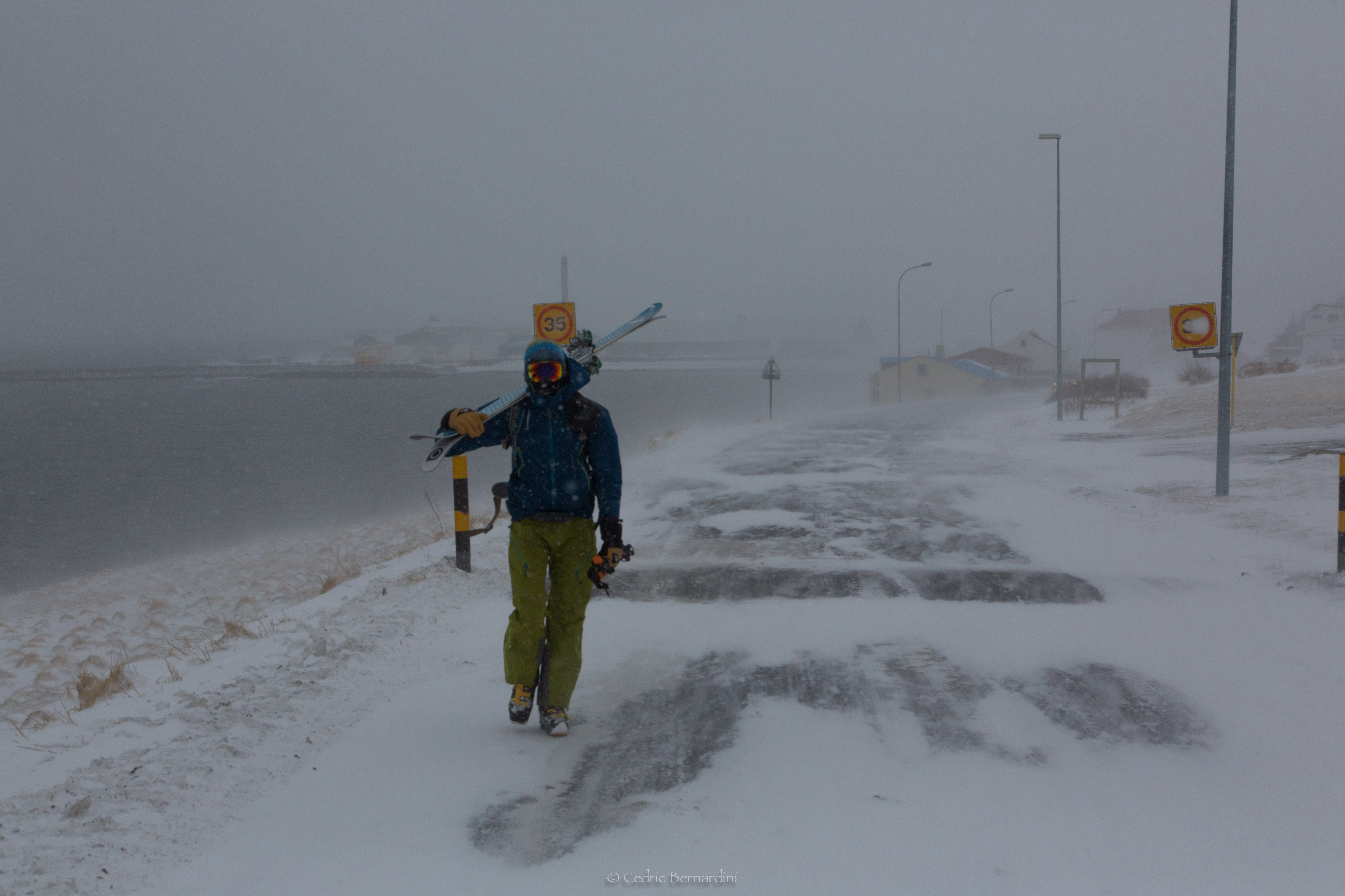 ben briggs coming from a run in iceland