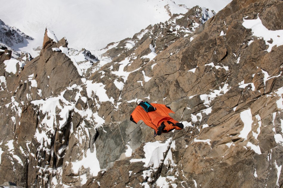 wing suit. aiguille du midi