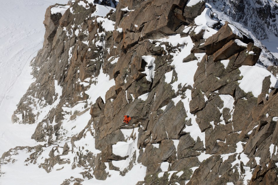 wing suit. aiguille du midi