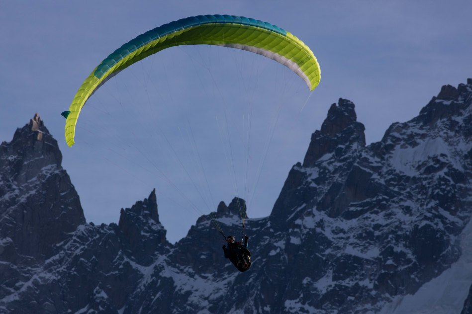parapente , hangliding, aiguille du midi, aiguille de chamonix