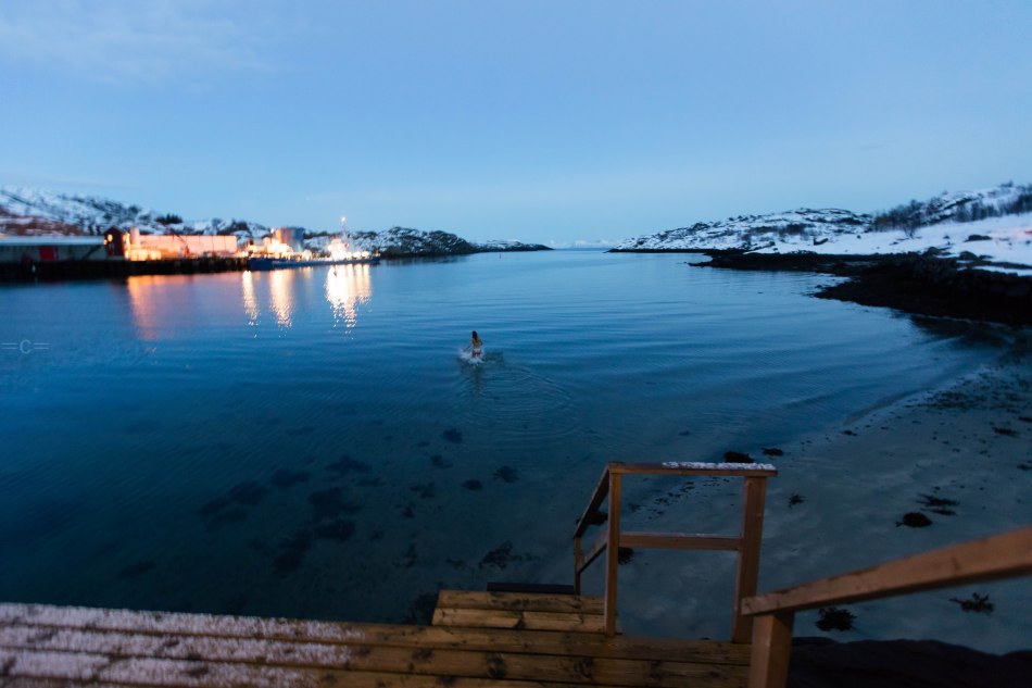 lofoten norway, sauna-bath at lofoten ski lodge