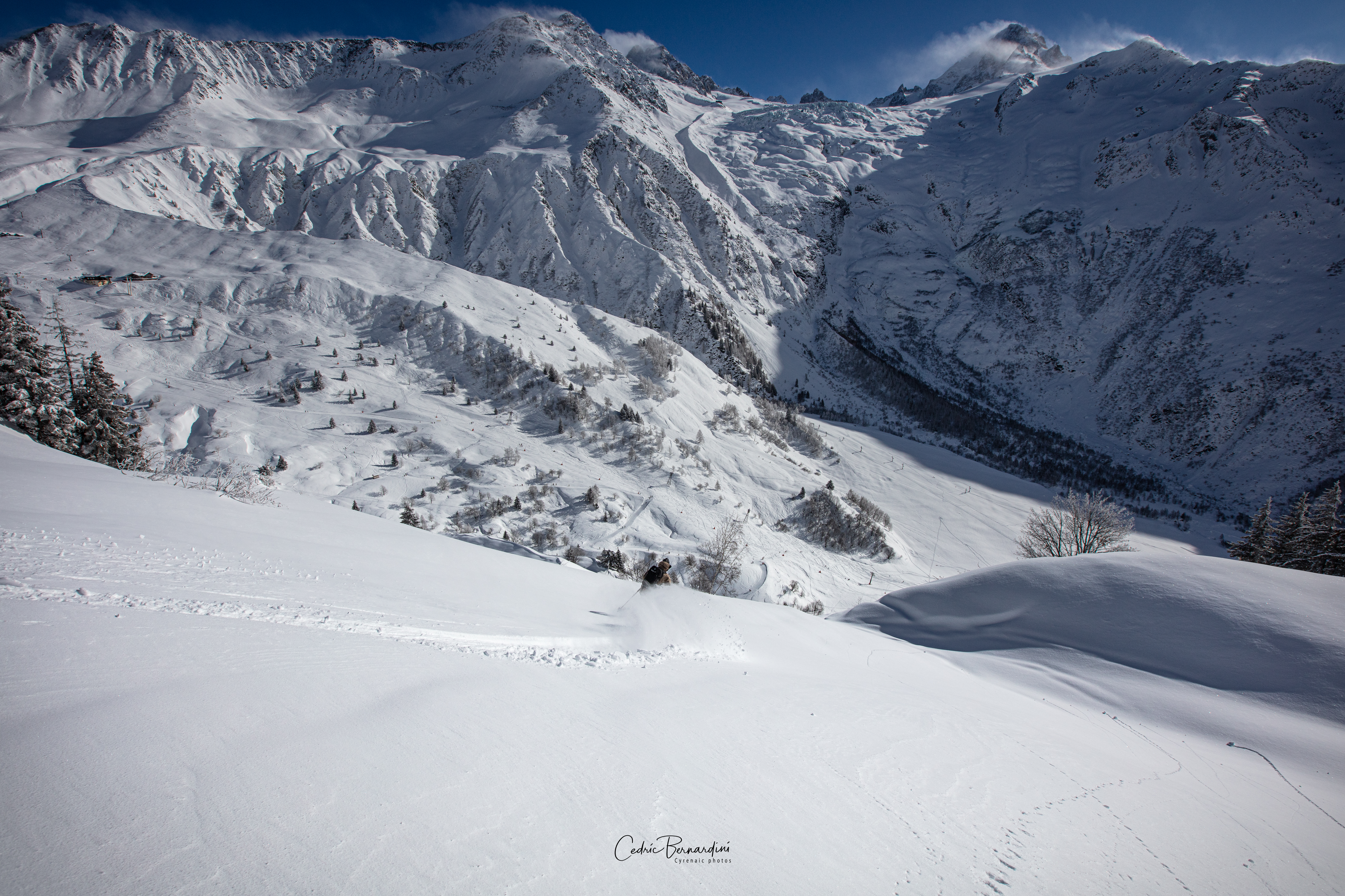 le tour, chamonix, france, powder